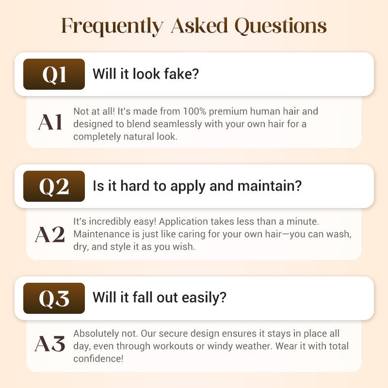 Partial Bangs Hair Piece